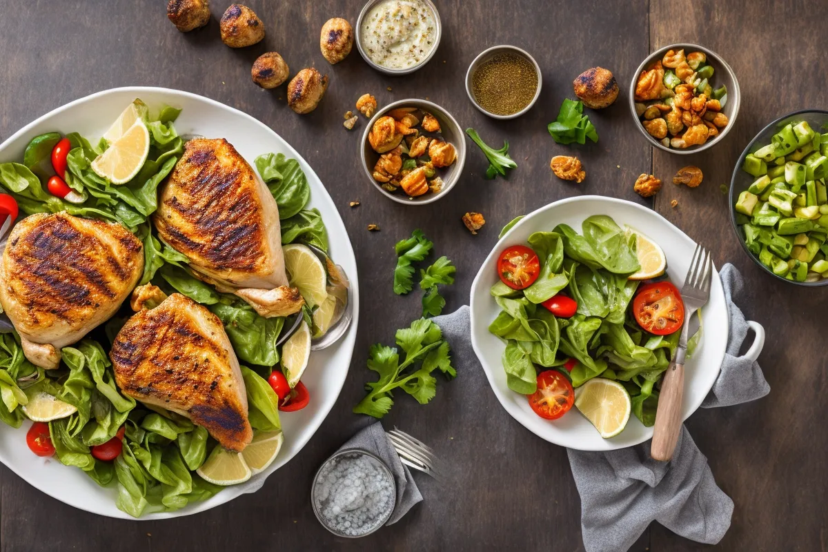 Recette salade cesar au poulet grille