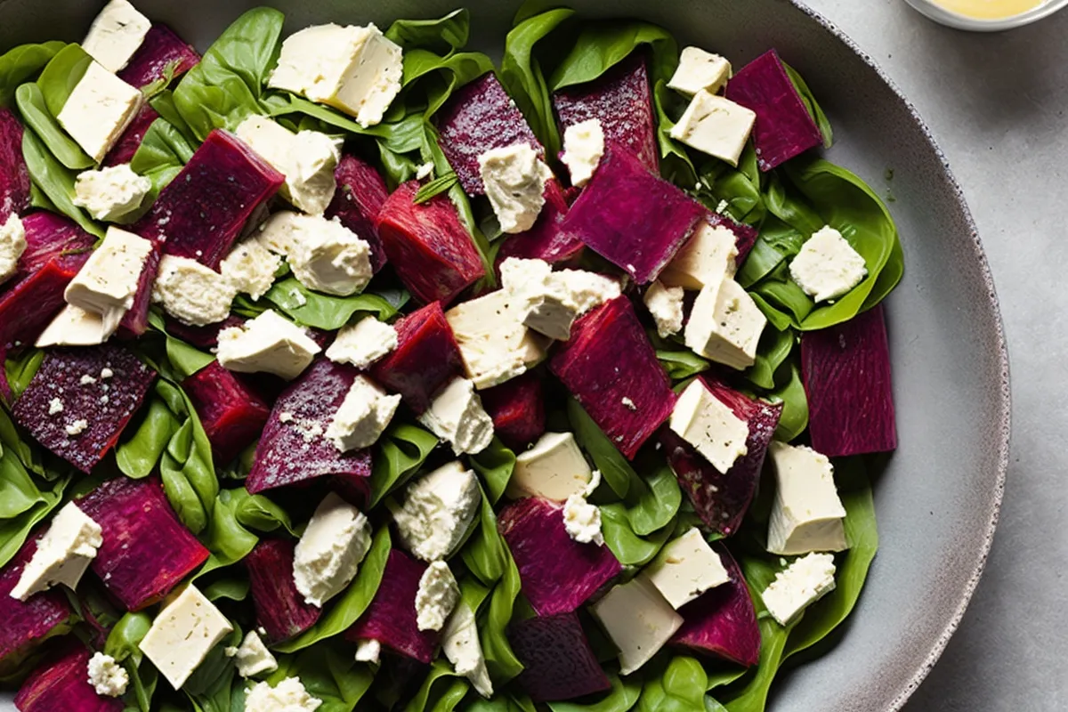 Recette salade de betteraves et fromage de chevre