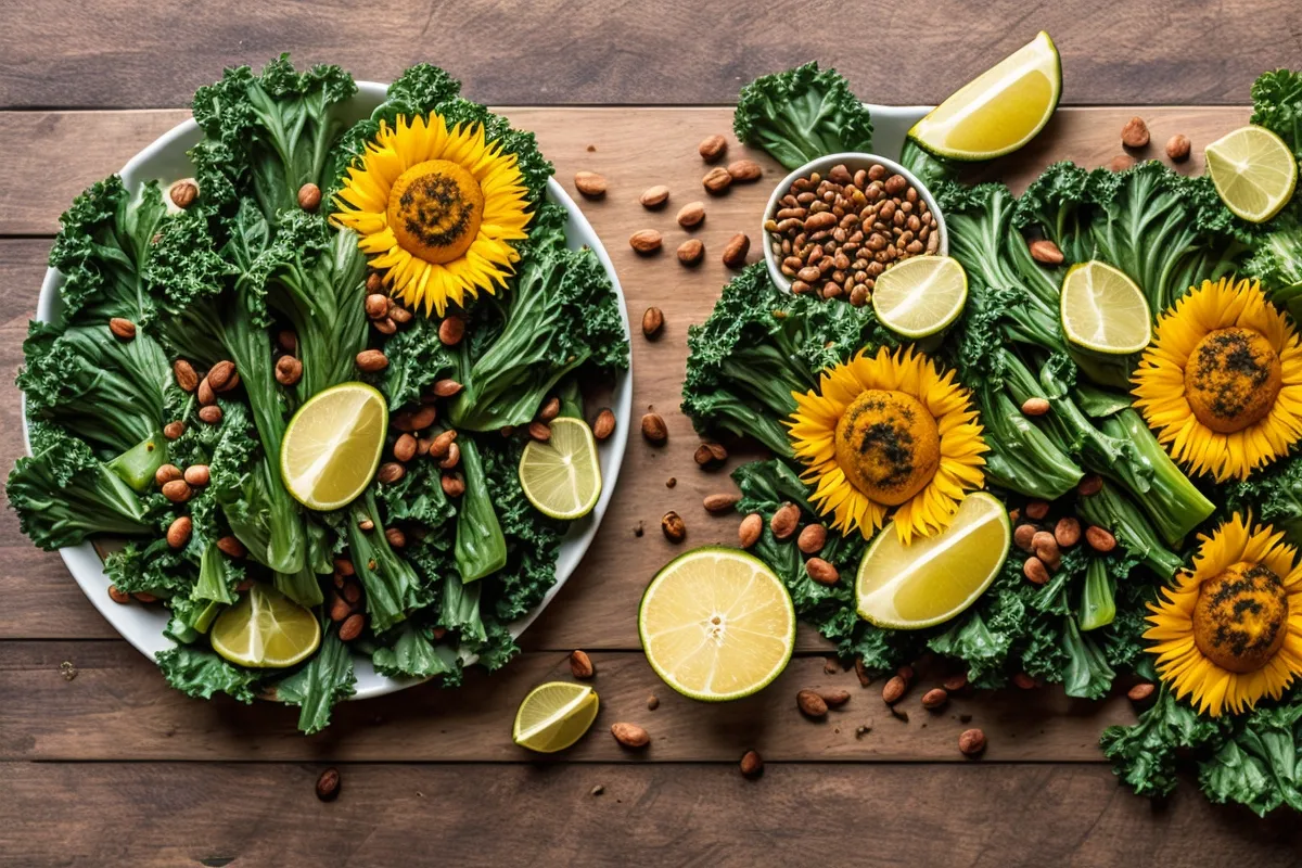 Recette salade de chou kale et graines de tournesol