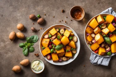 Recette salade de patate douce rotie