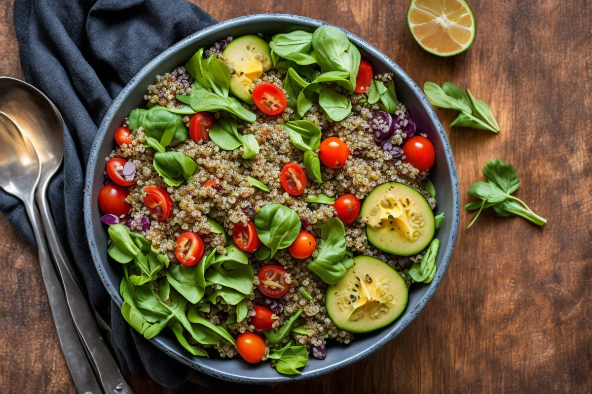 Recette salade de quinoa aux legumes croquants