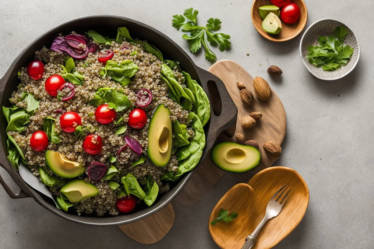 Recette salade de quinoa avocat et oeuf poche