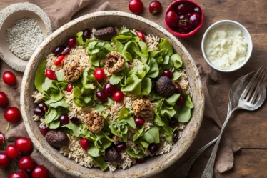 Recette salade de riz sauvage et canneberges