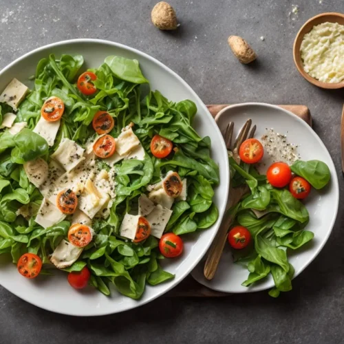Recette salade de roquette parmesan et pignonsmozzarella