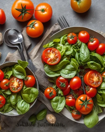 Recette salade de tomates anciennes au basilic